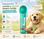 🐾 Botella Portátil 3 en 1 para Perros y Gatos